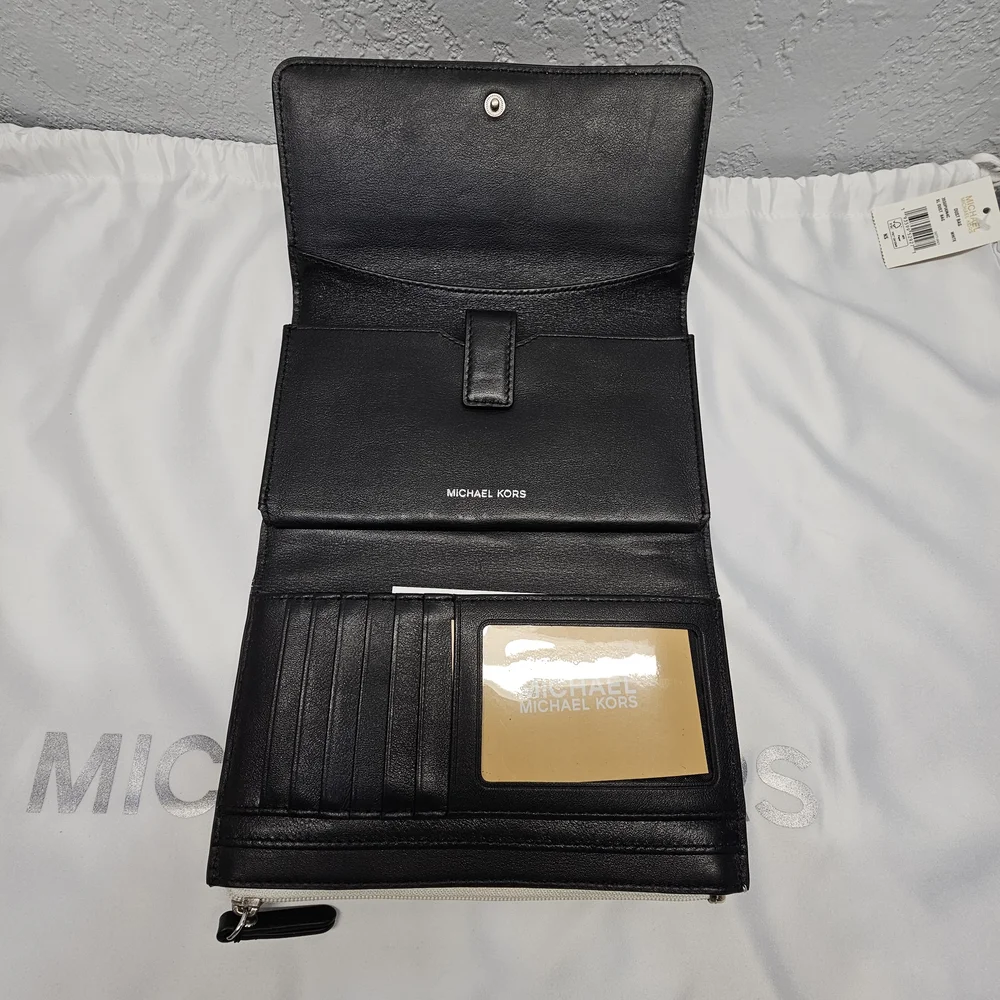 Michael Kors Cream and Tan Snake Print Wallet Genuine Leather - Picture 7 of 7
